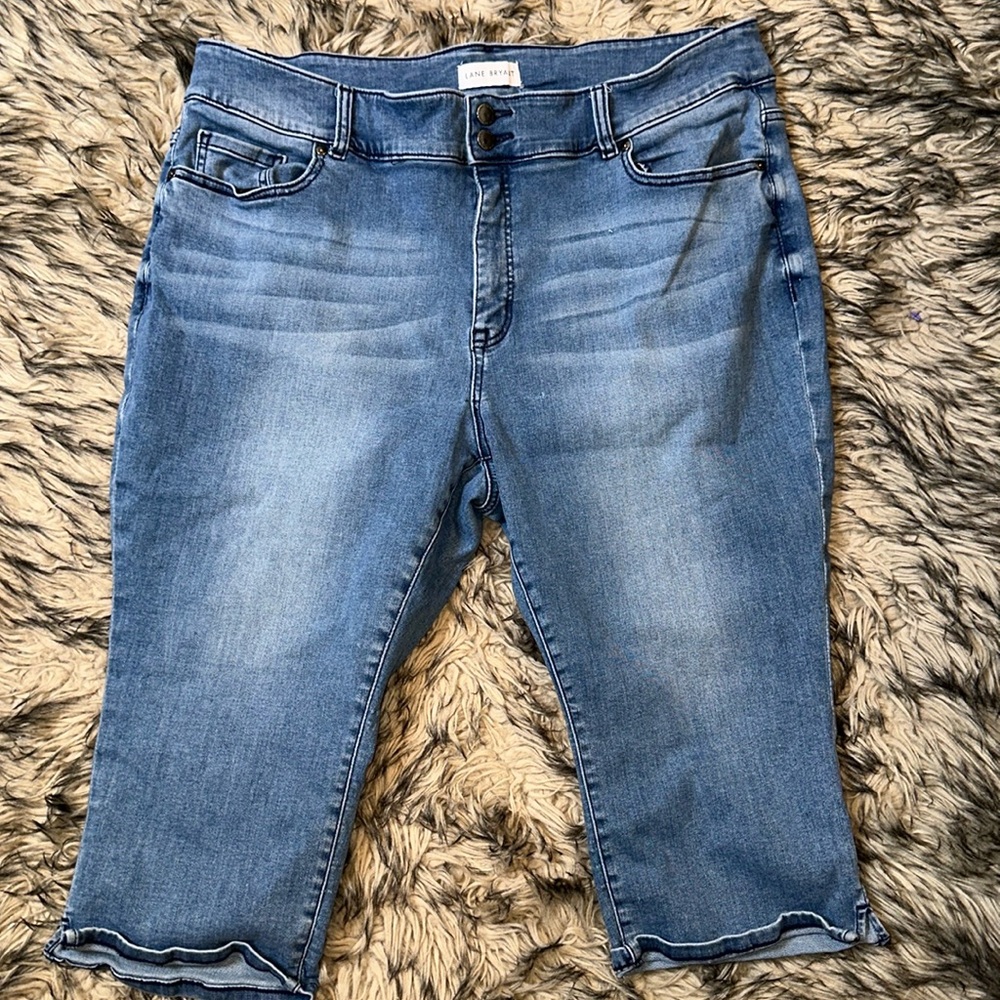 Lane Bryant High Rise Pedal Capri Denim Sz 22